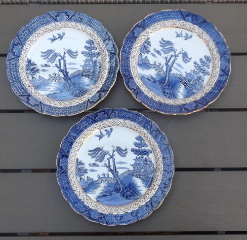 Booths real old willow plates - willow,