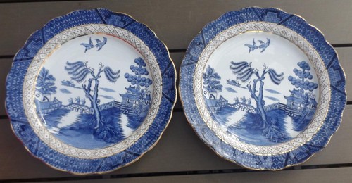 Booths real old willow plates - booths,