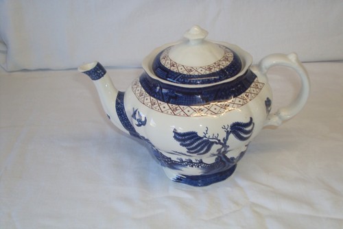 Booths real old willow teapot - old,